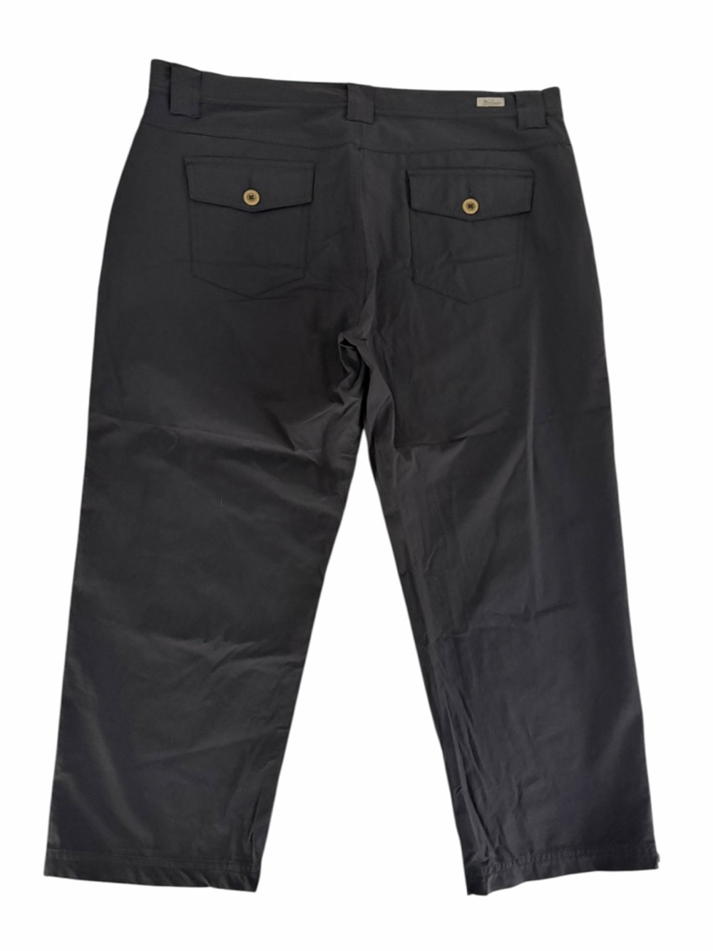 WOOLRICH Black Stretch Capris Cropped Pants Outdoor Hiking Casual womens 16 - Picture 2 of 9
